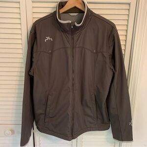 Powderhorn Soft Shell Jacket Gray Full Zip Fleece Lined‎ Men’s XL Outdoor Travel
